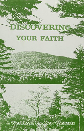 Green book cover with title "Discovering Your Faith" and landscape image.