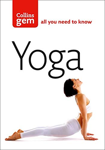 Book cover titled Yoga featuring a woman in a white outfit performing a pose.