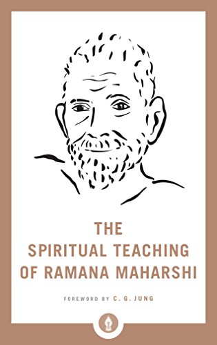 Book cover with a line drawing of Ramana Maharshi and the title text below.