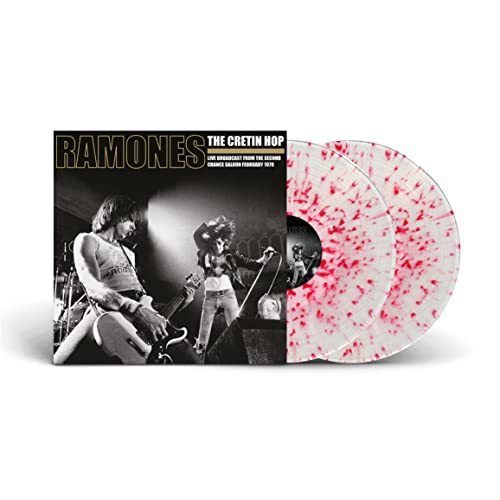 Ramones The Cretin Hop album cover with two clear red splatter vinyl records.