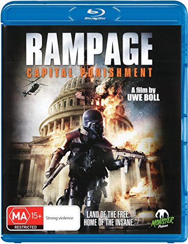 Rampage 2" Blu-ray cover with a soldier, explosions, and the US Capitol building.