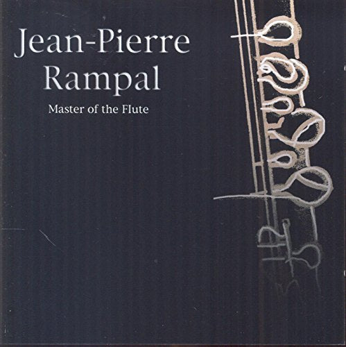 CD cover withHSS with text Jean-Pierre Rampal Master of the Flute andB and musical notes.