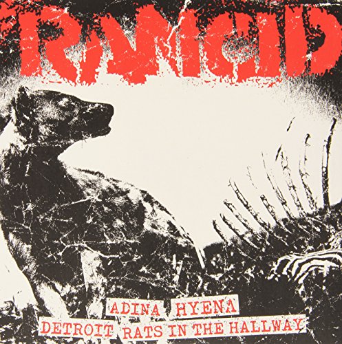 Rancid album cover featuring a hyena and skeleton with band and song titles.