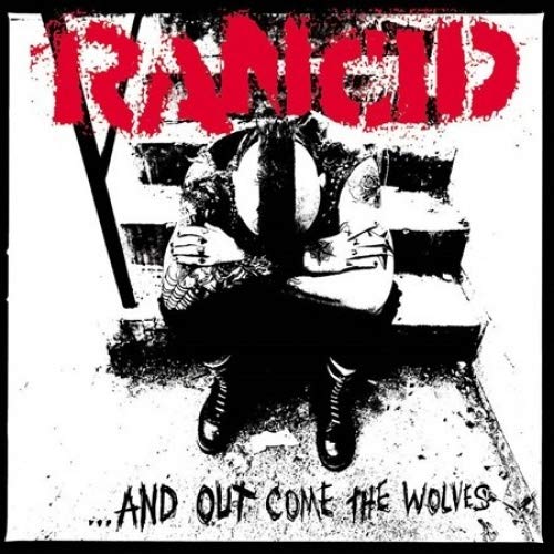 Black and white album cover featuring a tattooed person sitting on concrete stairs.