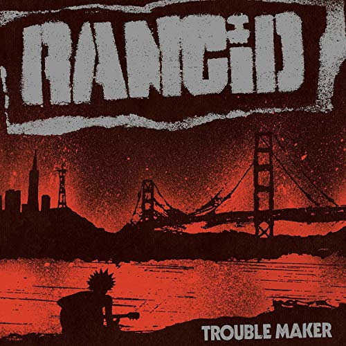 Rancid album cover: San Francisco skyline in red, silhouetted figures.