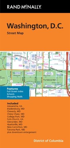 Orange and black cover of a Washington D.C. street map with detailed city grid.