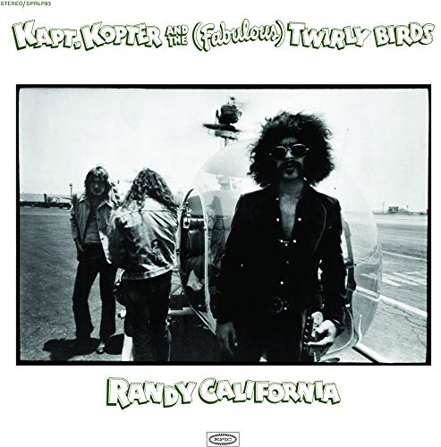 Album cover featuring Randy California with a helicopter and two figures.