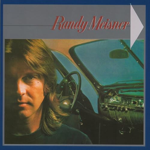 Album cover featuring Randy Meisner next to the interior of a vintage car.