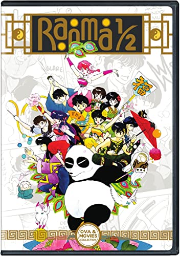 Ranma 1/2 DVD cover featuring a group of anime characters and a panda.