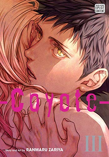 Manga cover art showing a close embrace between two characters with the title Coyote.