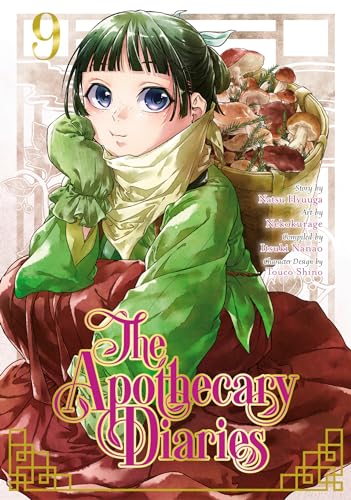 Manga cover featuring a young girl in green robes holding a basket of mushrooms.
