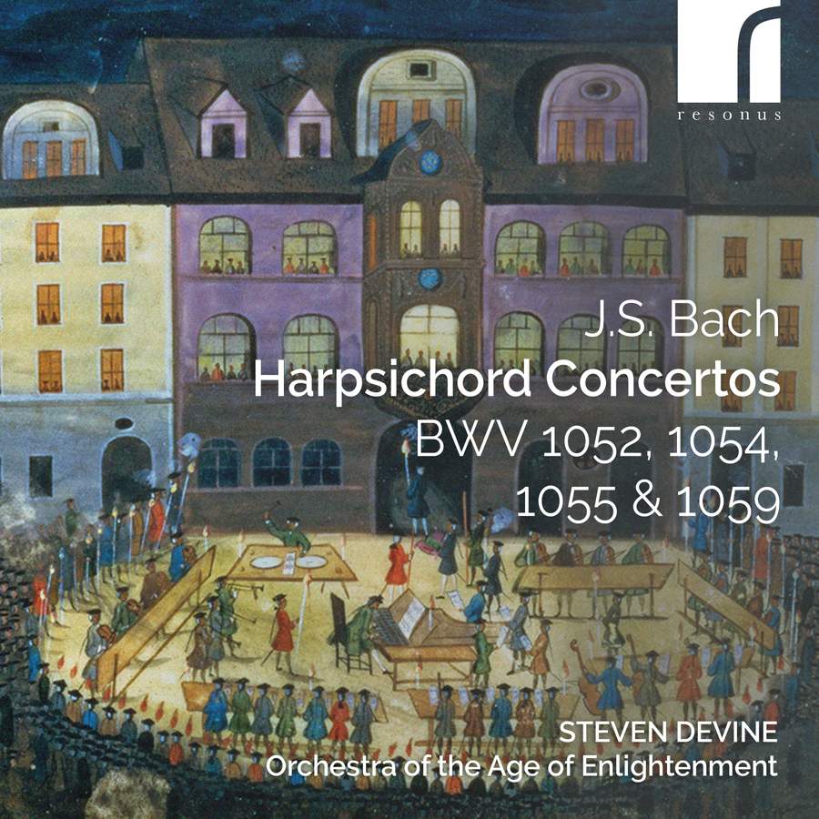 CD case featuring composer J.S. Bach and orchestra imagery, barcode visible.