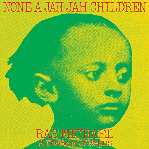 Album cover with a green-toned child portrait on a yellow background, red text.
