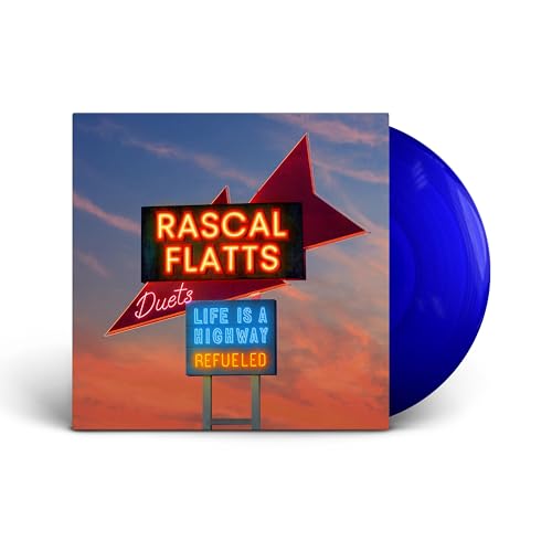 Rascal Flatts “Life Is A Highway” vinyl record with blue discs.