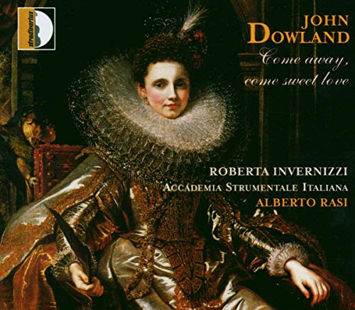 CD cover: portrait of a woman in Renaissance attire, John Dowland.