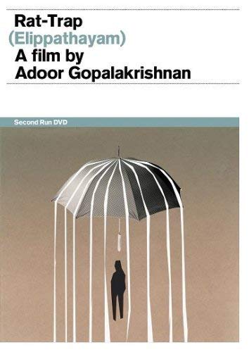 DVD cover for “Rat-Trap” showing a man under an umbrella of strings.
