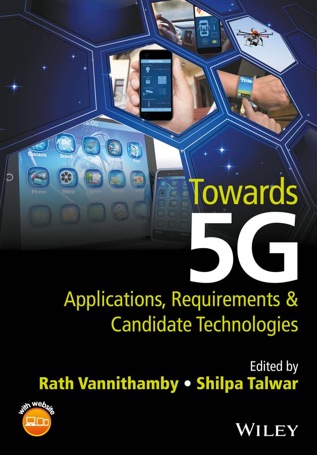 Book cover: "Towards 5G: Applications" with tech imagery.