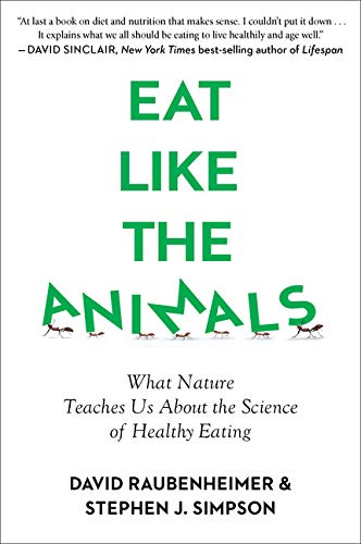 Book cover: "Eat Like the Animals" with green text and ant illustrations.
