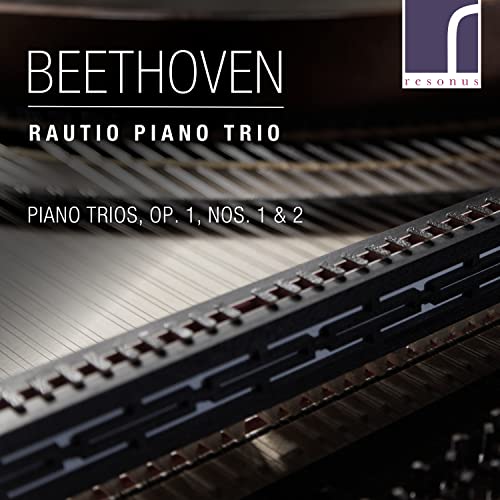 CD cover for Rautio Piano Trio performing Beethoven’s piano trios.