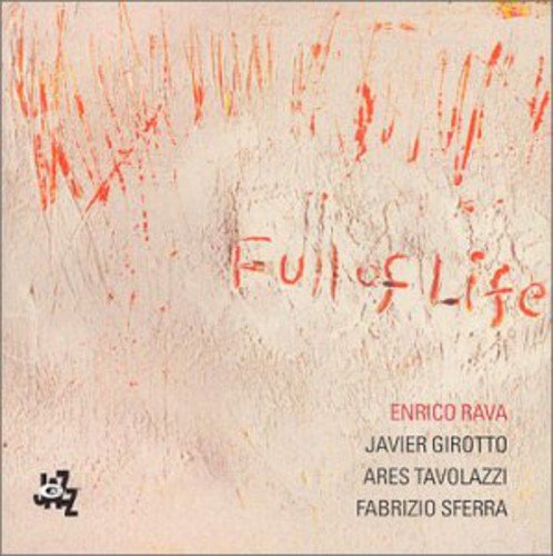 CD cover for "Full Of Life" by Enrico Rava, abstract red paint.