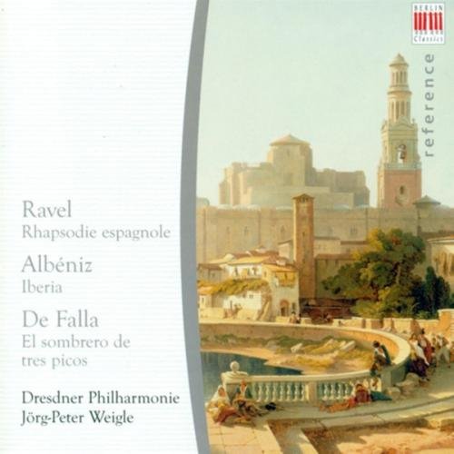 CD cover featuring a Spanish cityscape painting and composer names.