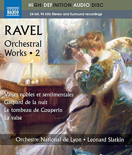 Blu-ray cover for Ravel orchestral works featuring a painting of a woman.