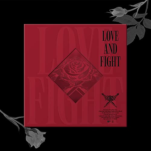 Red CD cover with rose illustration and text "Love & Fight".