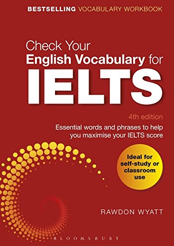 Red cover of "Check Your English Vocabulary for IELTS" workbook.