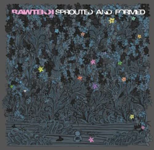 CD cover for Rawtekk’s “Sprouted And Formed” with dark, intricate floral design.