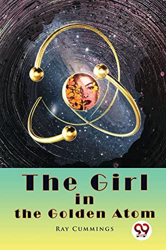 Book cover: woman’s face within an atomic orbit, dark cosmic background.