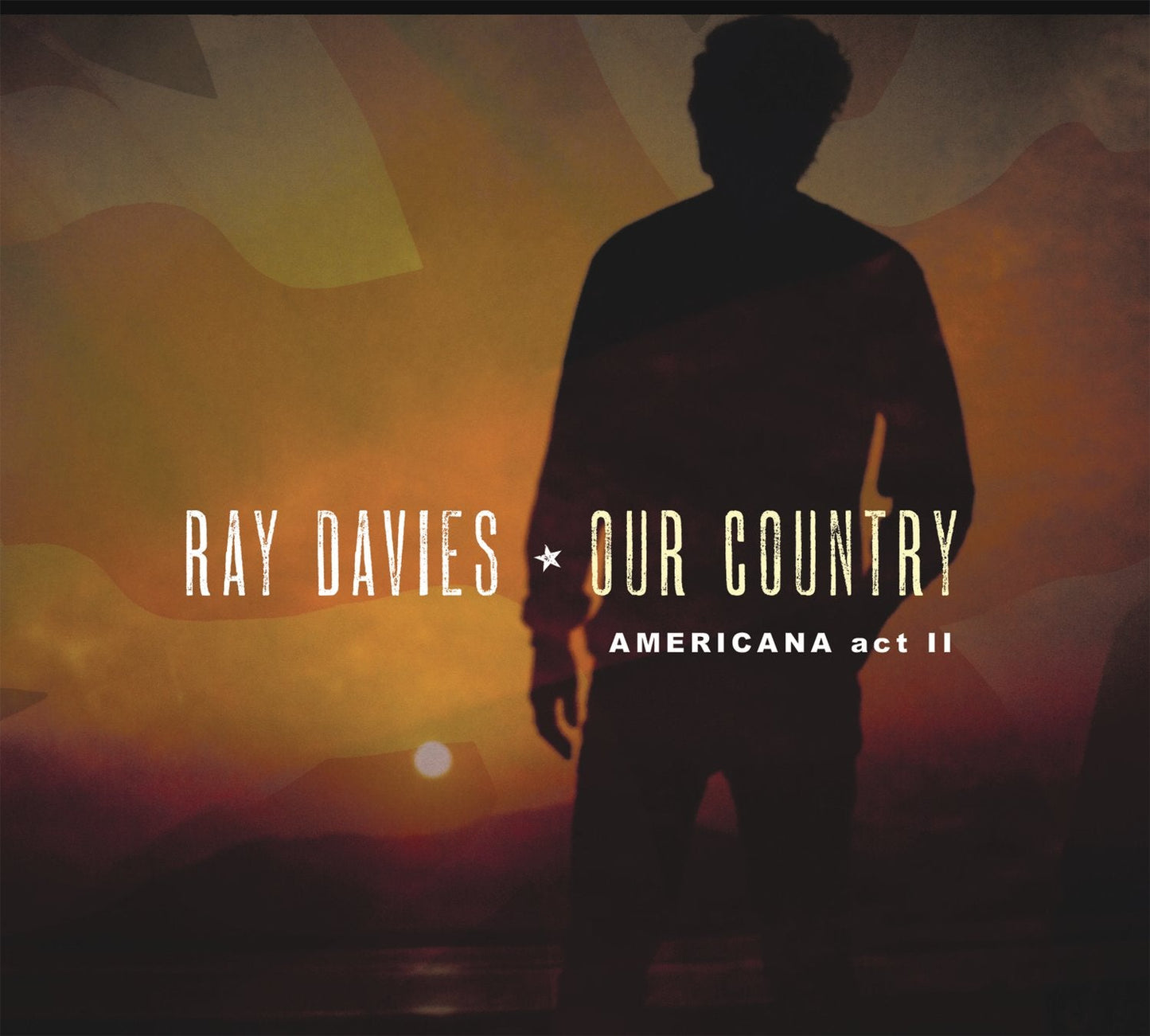 Album cover featuring a silhouette of a man against a sunset background.