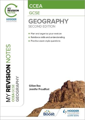 Geography revision notes book cover with a mountain landscape.