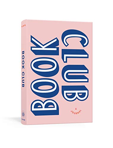 Pink book with bold blue text reading "BOOK CLUB" and "JOURNAL".