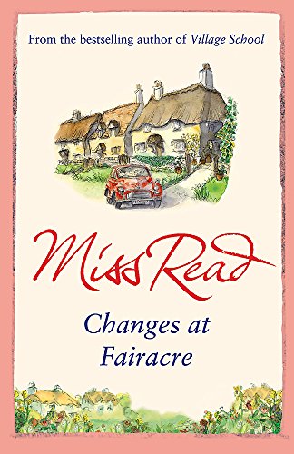 Book cover: thatched cottages, a red car, and the title "Miss Read".
