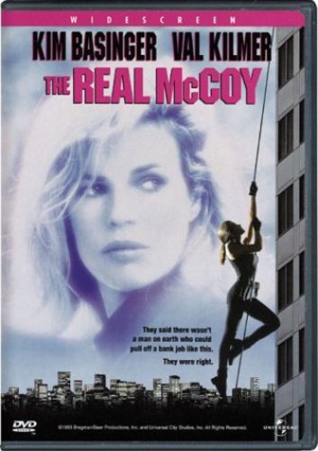 DVD cover for "The Real McCoy" featuring Kim Basinger and Val Kilmer.