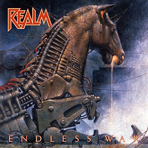 Album cover: robotic horse with mechanical details, blue and orange tones.