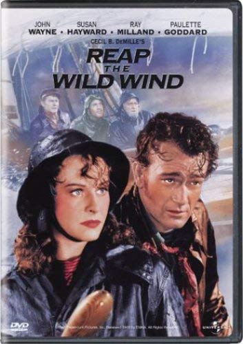 DVD cover for "Reap The Wild Wind" featuring John Wayne and Susan Hayward.