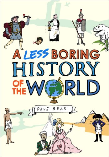 Book cover with cartoon illustrations of historical figures and scenes.
