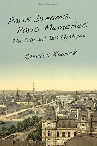 Book cover with Paris skyline and title "Paris Dreams, Paris Memories.