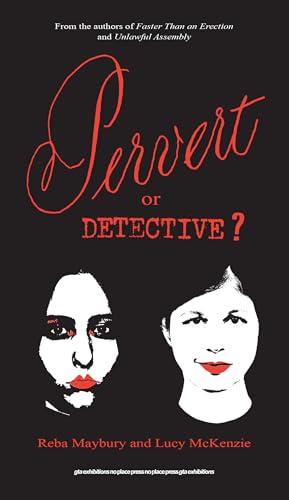 Book cover: red text "Pervert or Detective?" over two stylized female faces.