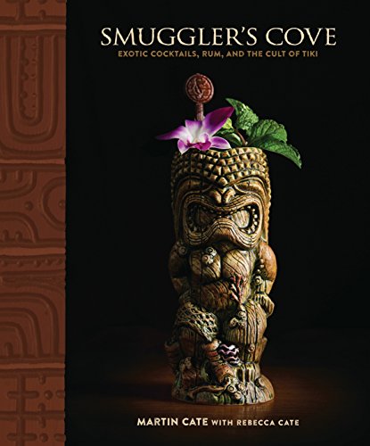 Book cover featuring a tiki mug garnished with a purple orchid and green leaves.
