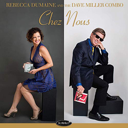 Rebecca Dumaine and Dave Miller on album cover, split background.