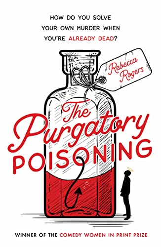 Book cover: "The Purgatory Poisoning" with a bottle illustration and ghostly figure.