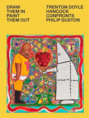 Book cover featuring a painting of a figure facing a hooded figure with text.