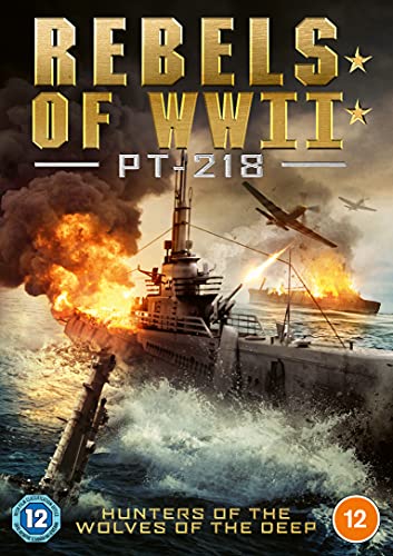 DVD cover for "Rebels of WWII" showing a warship under attack with flames and explosions.