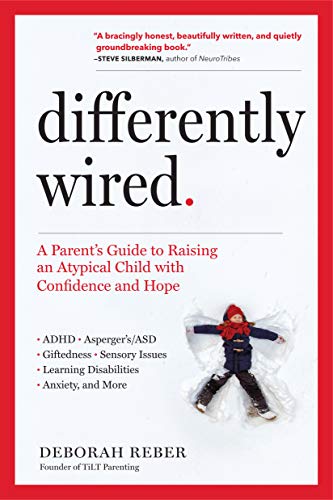 Book cover: "Differently Wired," featuring a child making a snow angel.