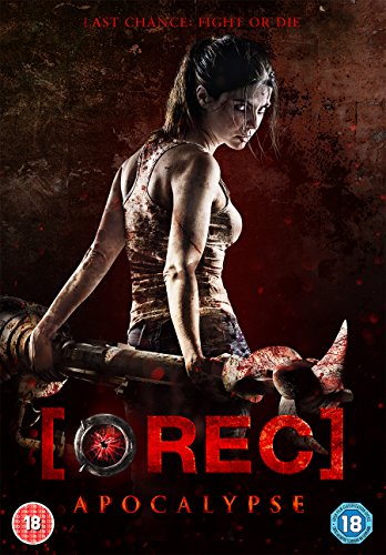 DVD cover for "Rec: Apocalypse" featuring a woman with a bloody baseball bat.