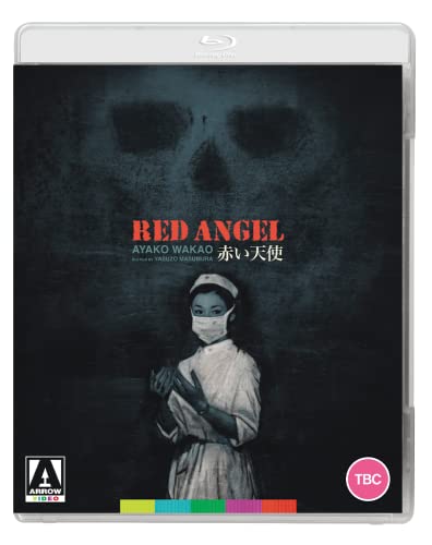 Blu-ray cover for “Red Angel” featuring a skull and nurse in white.
