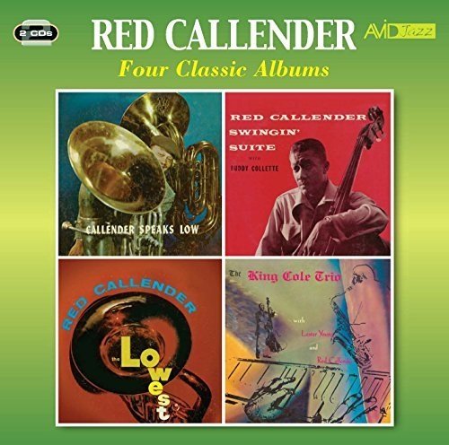 Red Callender four album CD cover featuring vintage jazz musicians and instruments.
