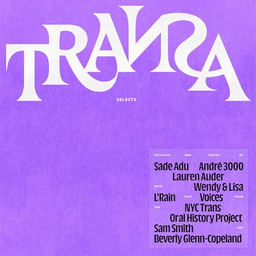 Purple album cover with white text reading "TRAVA Selects" and artist names.